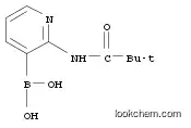 Molecular Structure of 1036243-43-2 (2-[(2,2-DiMethylpropanoyl)aMino]pyridin-3-boronic acid)
